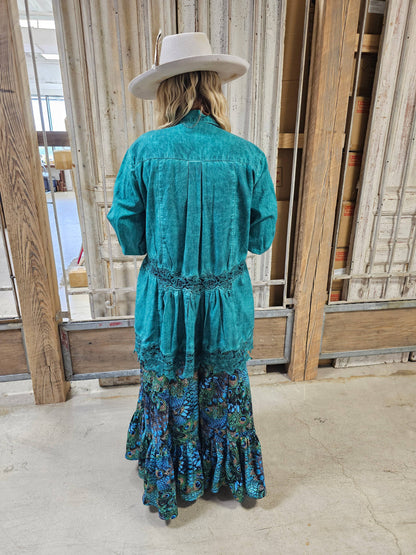 Rare Bird Peacock Feather Pants