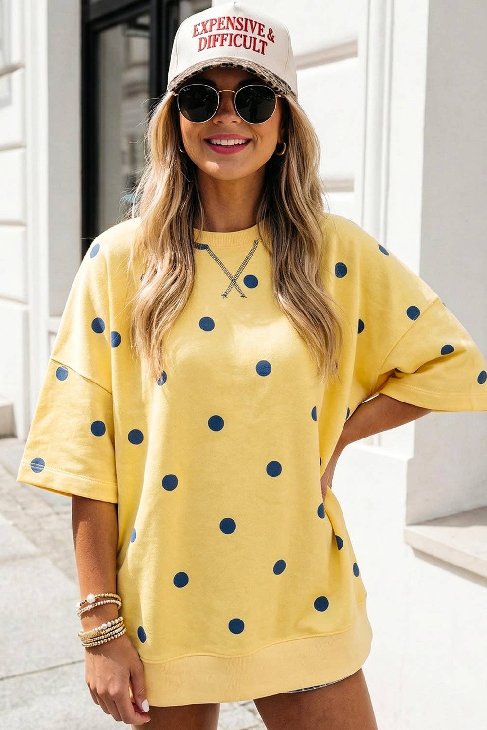 Polka Dots Oversized T Shirt