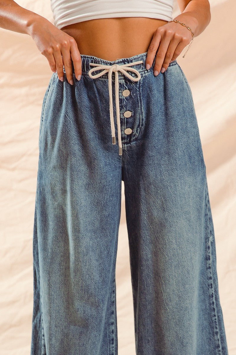 So Me Drawstring Jeans