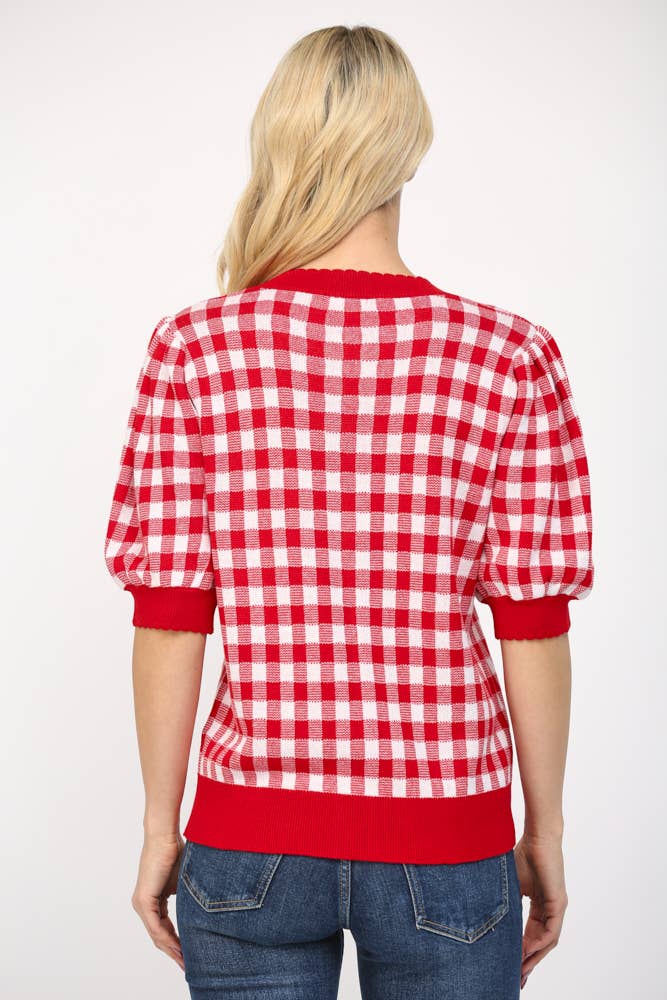 Love Me Always Gingham Cardigan