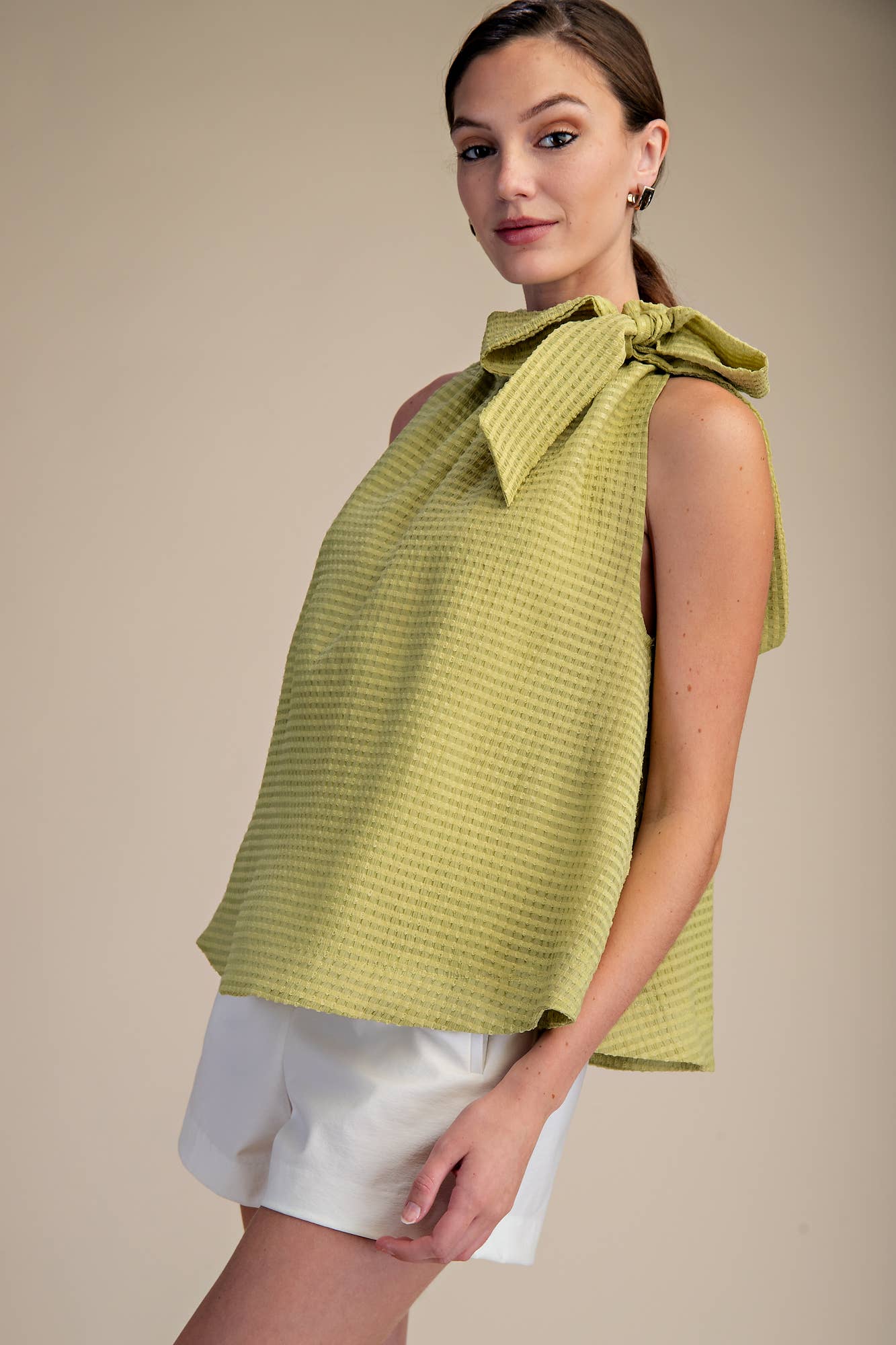 The Lane Tie Neck Flowy Top