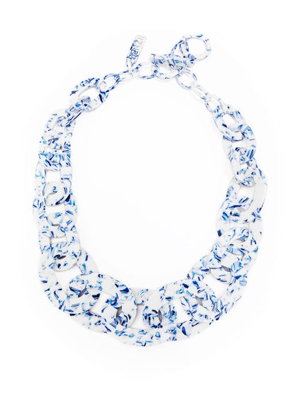 Porcelain Pattern Links Collar Necklace