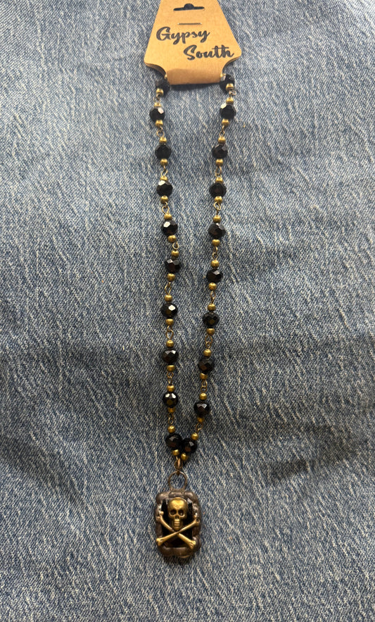 Gypsy Skull and Bones Necklace