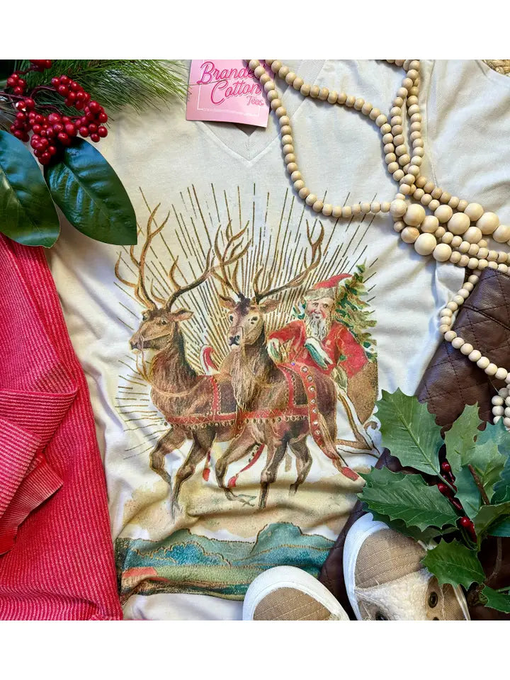 Santa's Reindeer Christmas Tee