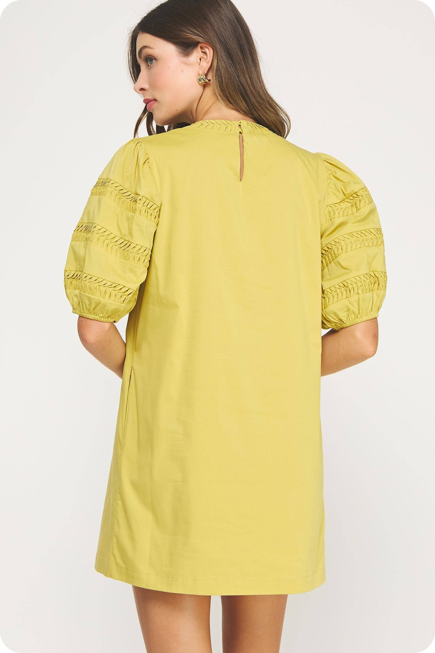 Reverse Pintuck Mini Dress
