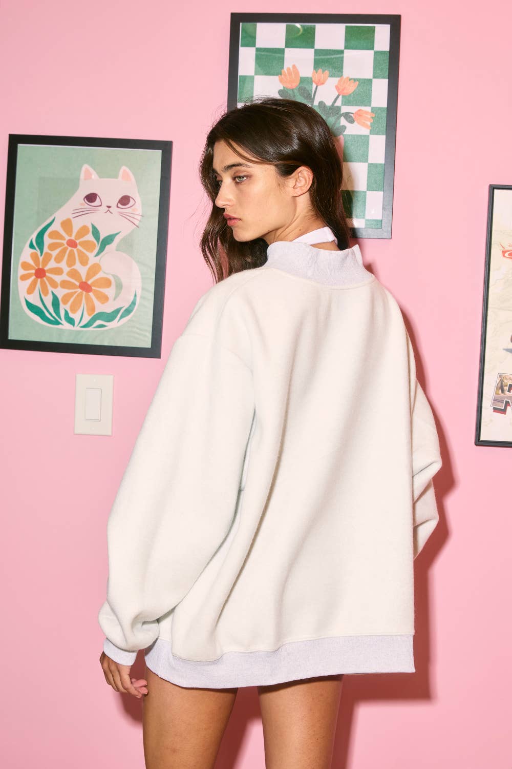 'WAR DAMN & TIGERS' Mock Neck Sweatshirt