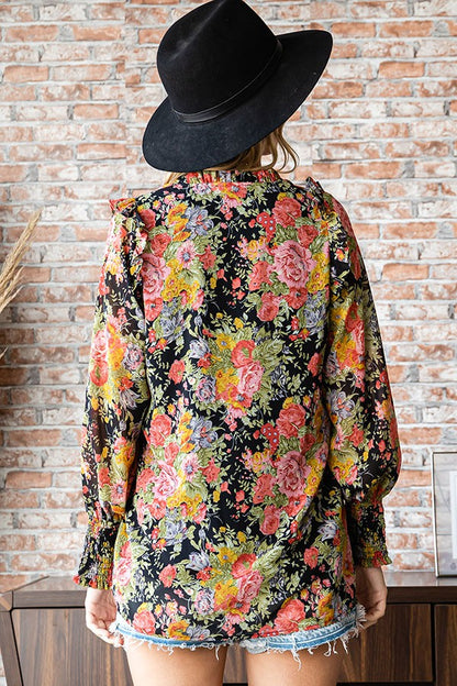 Downton Abby Floral Top