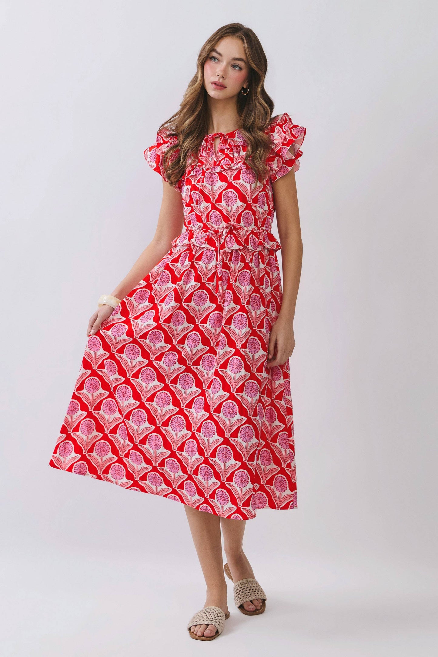 Precious in Pink Midi Dress