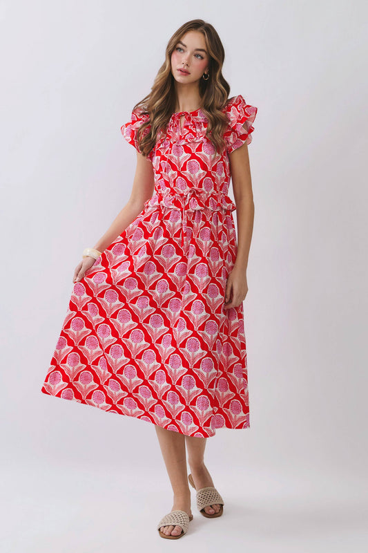 Precious in Pink Midi Dress
