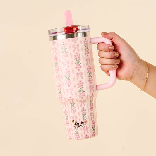 40 oz Lifestyle Flip Straw Tumbler-Oh So Fancy Pink