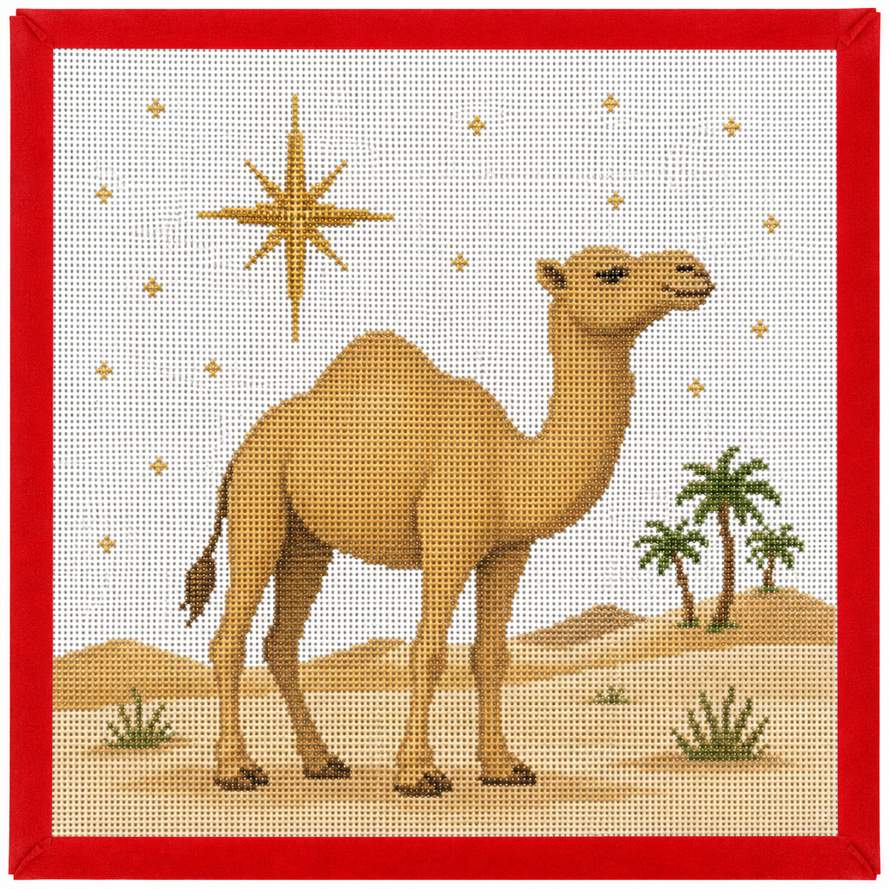 Camel Christmas Ornament Needlepoint Canvas