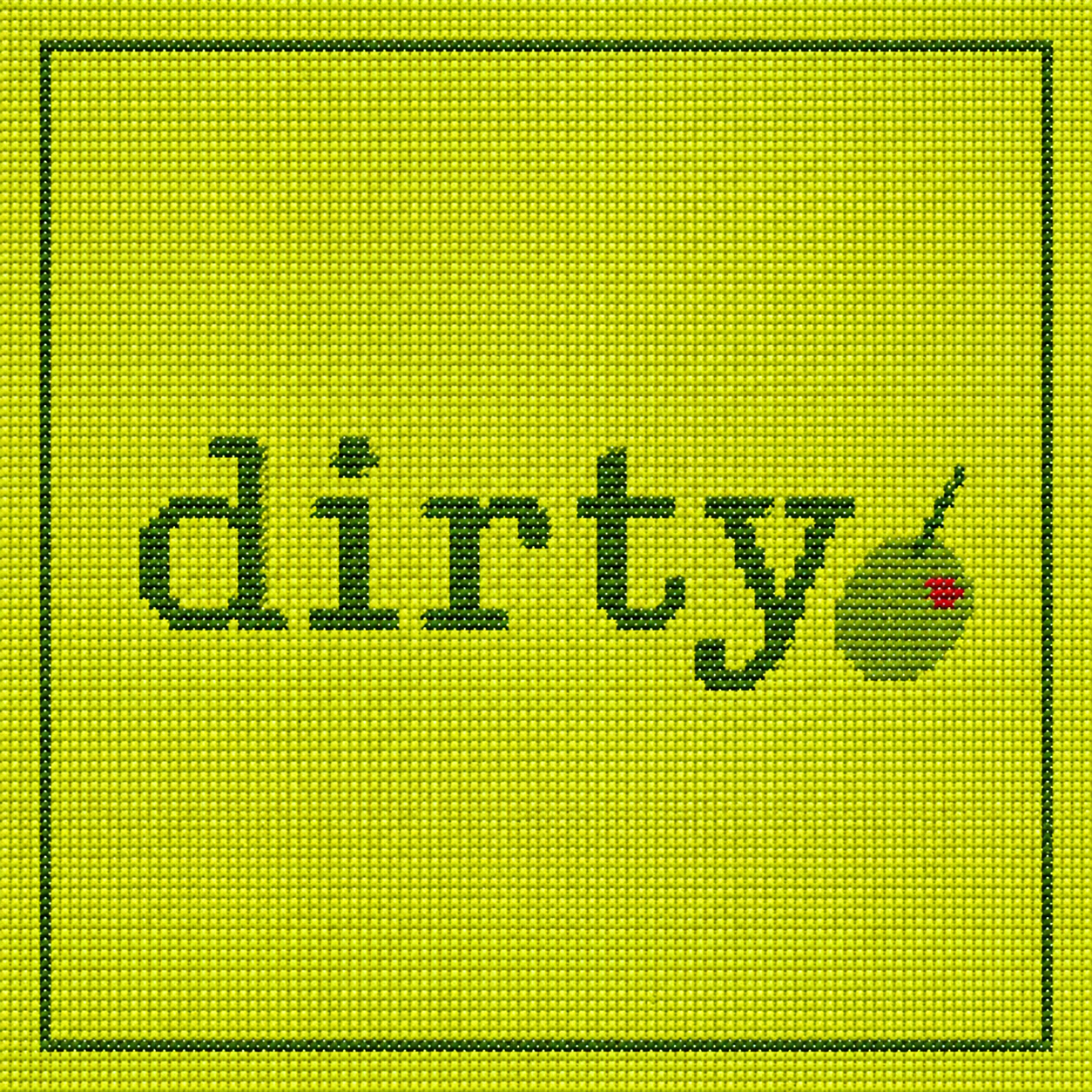 Dirty Olive Printed Needlepoint Canvas