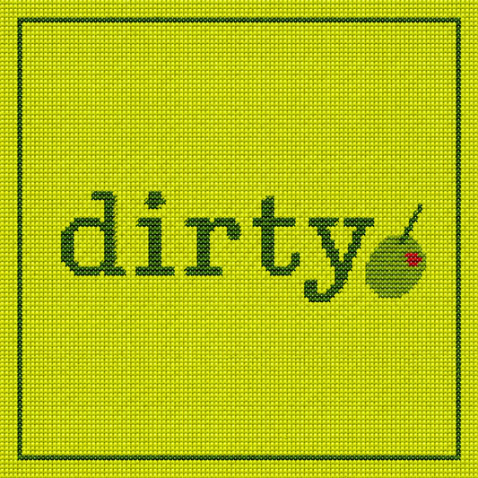 Dirty Olive Printed Needlepoint Canvas