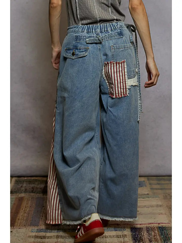 Stars & Stripes/Camo Wide Leg Pant
