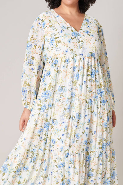 Lux Floral Mabel Maxi Tiered Dress