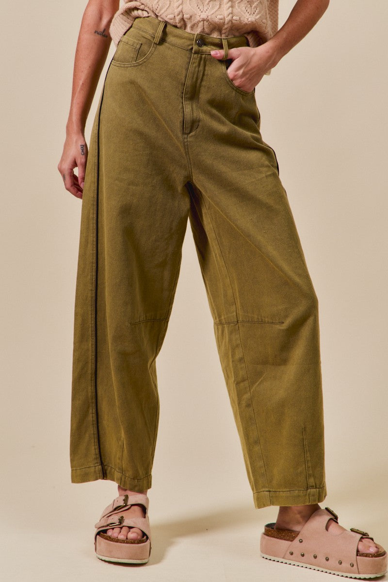 The Olive Barrel Pant