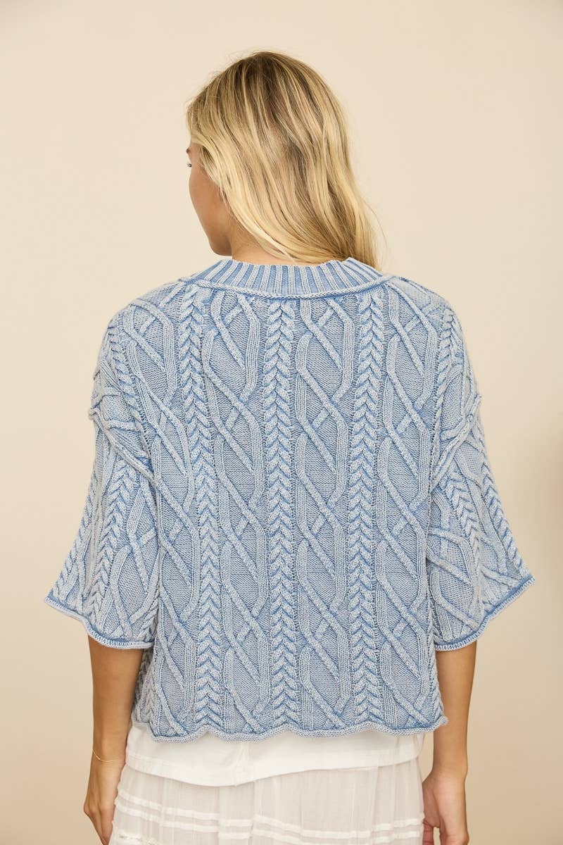 Denim Blue Oversize Sweater