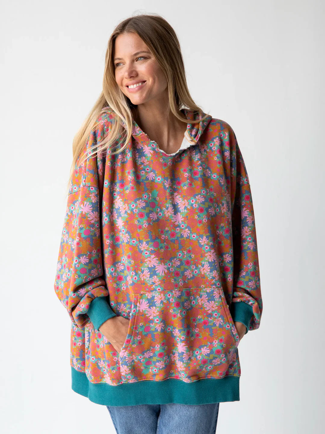 Natural Life Oversized Floral Sweatshirt