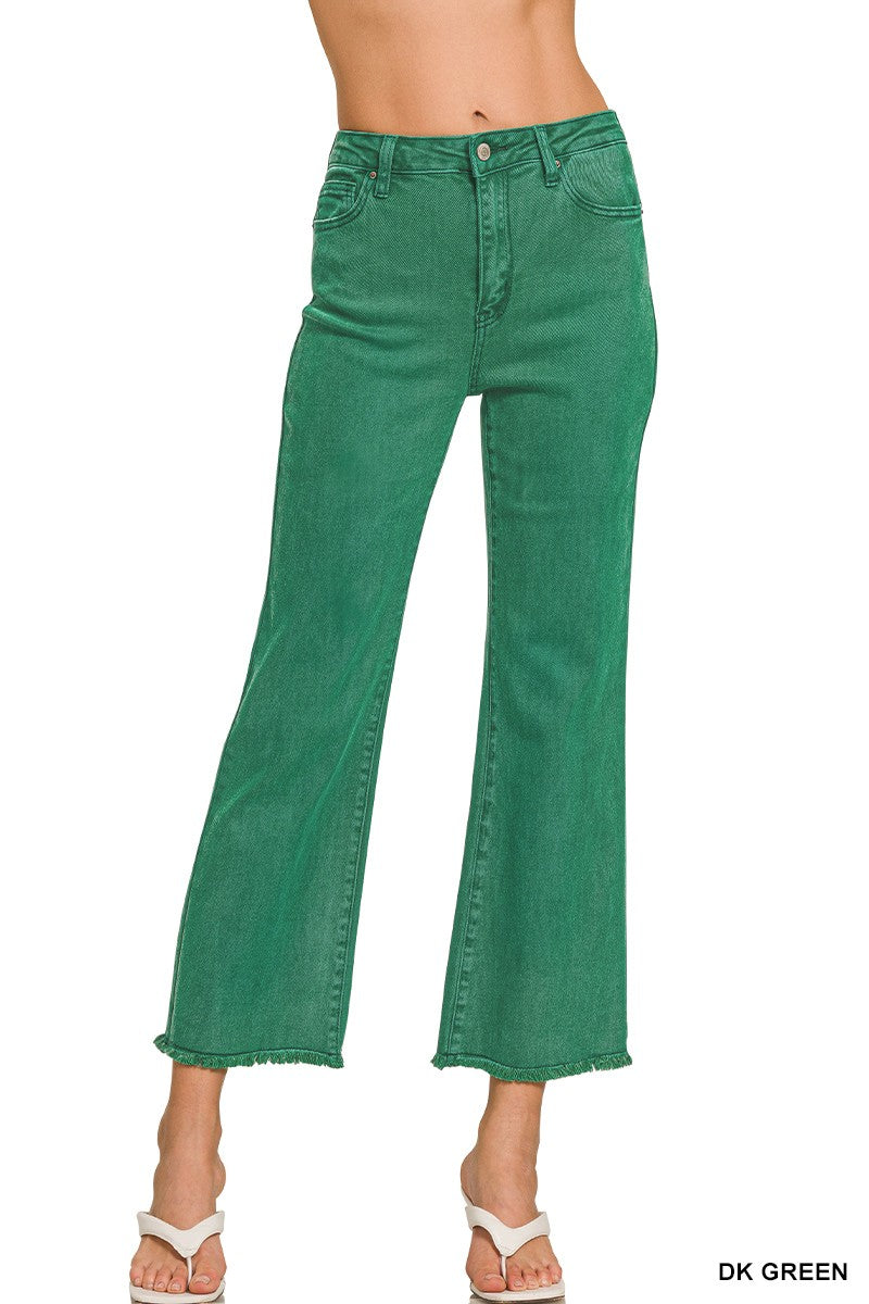 Acid Wash Fray Hem Jean