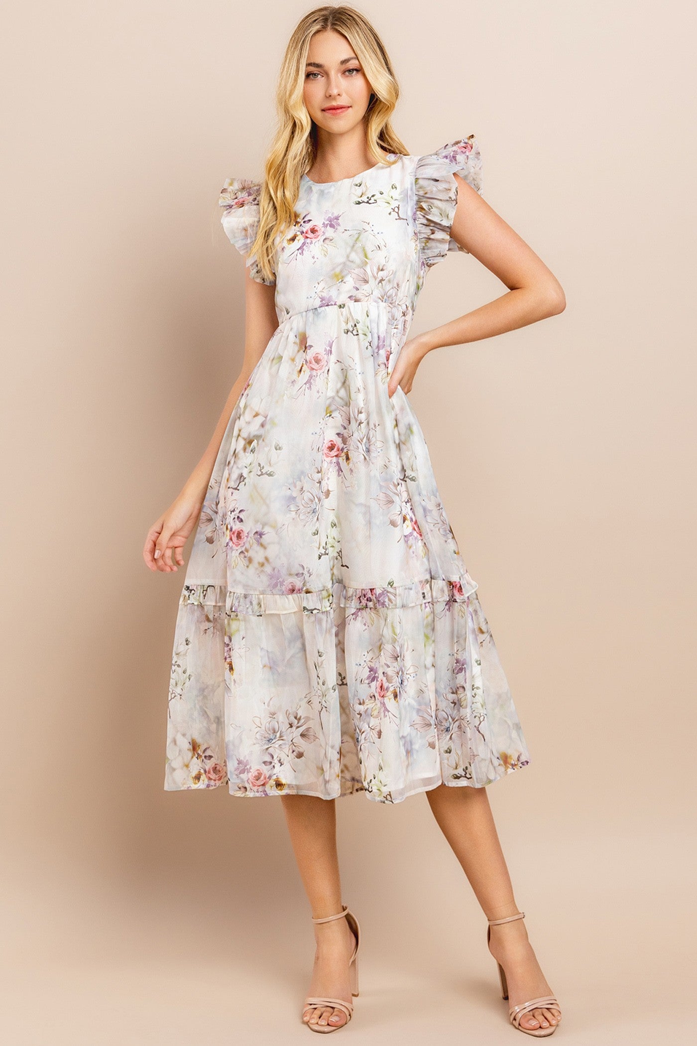 Springtime Melodies Midi Dress