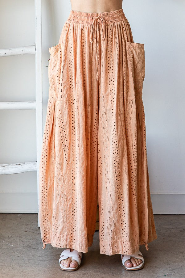 Mineral Wash Eyelet Pant