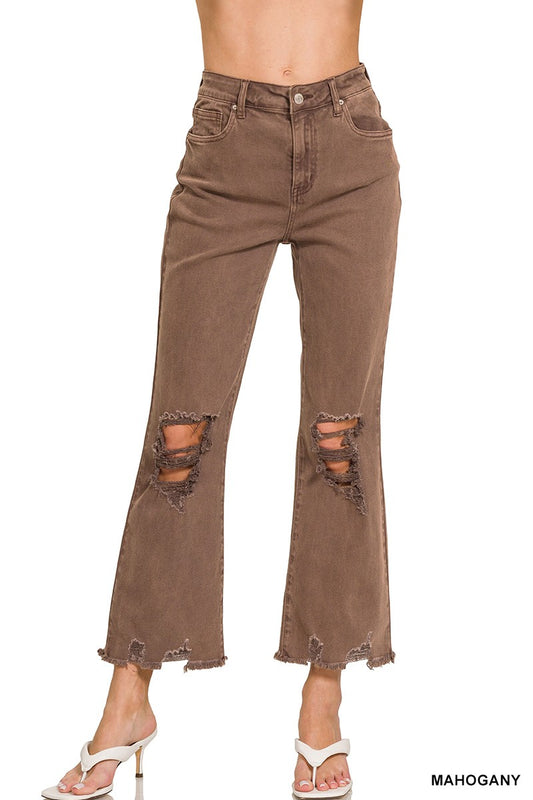 Distressed Acid Washed Jean