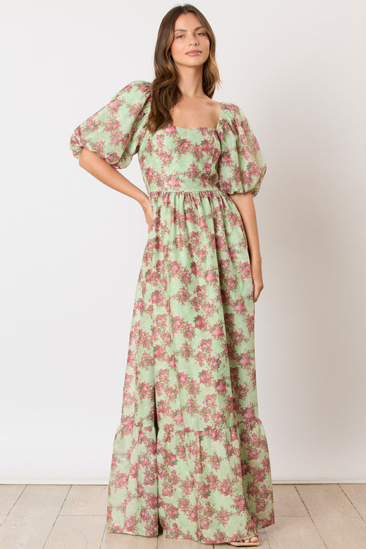 Roses and Bows Maxi Dress