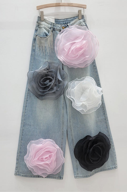 Rosette High Waist Jeans