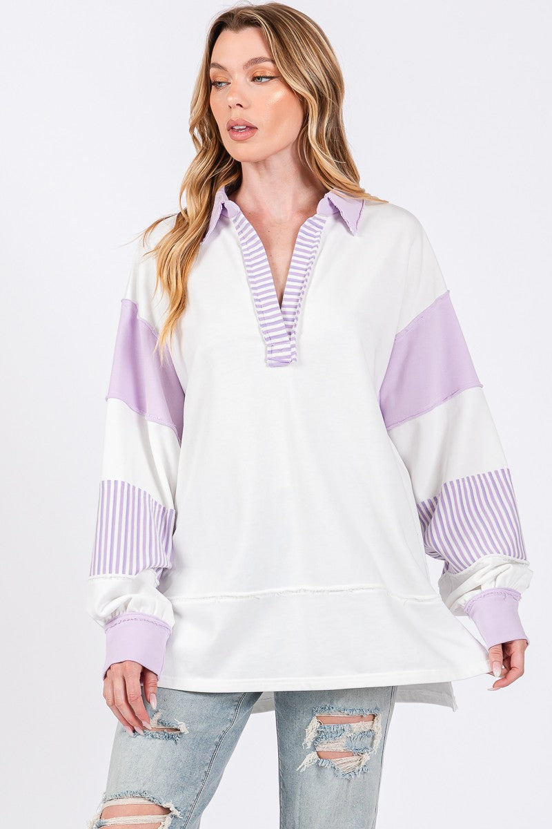 Living in Lilac Oversized Pullover