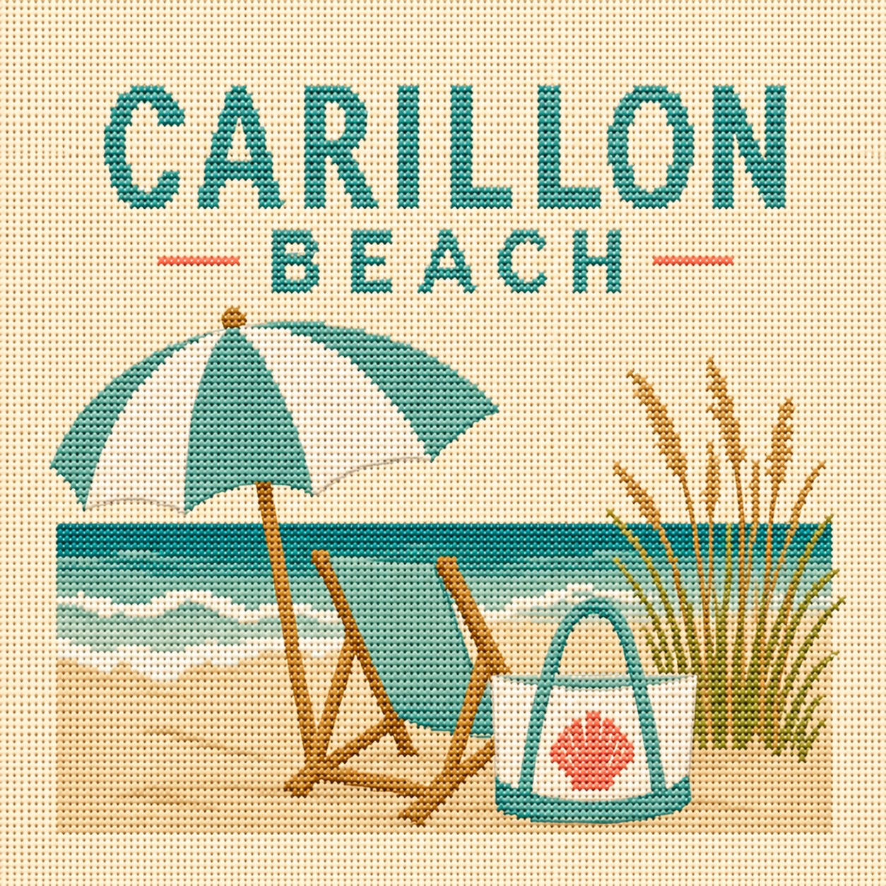 Carillon Beach Printed Needlepoint Canvas