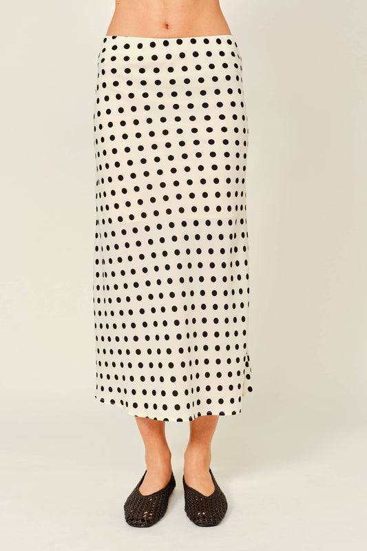 Polka Dot Midi Skirt