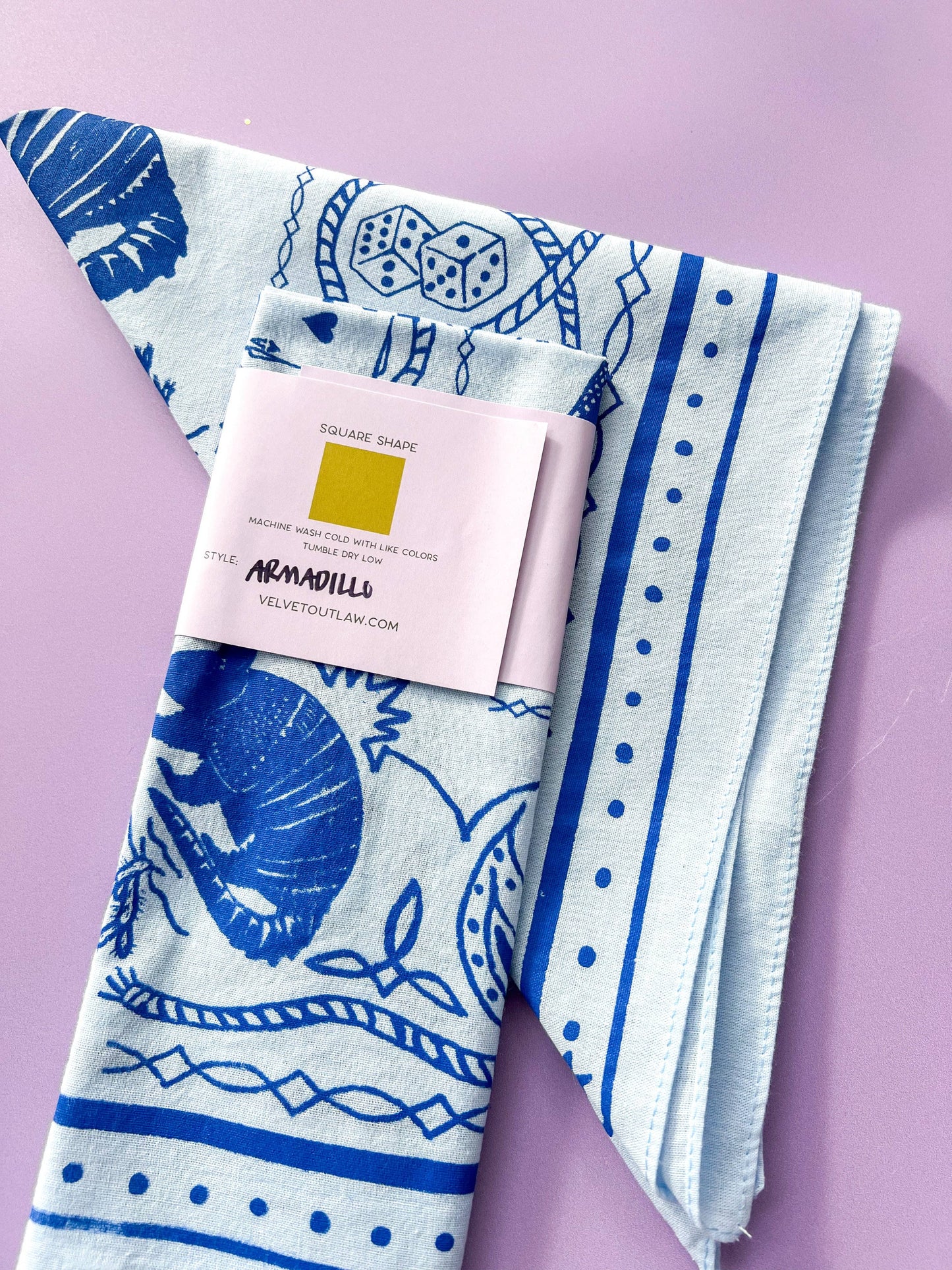 Armadillo Cotton Bandana Wild Rag