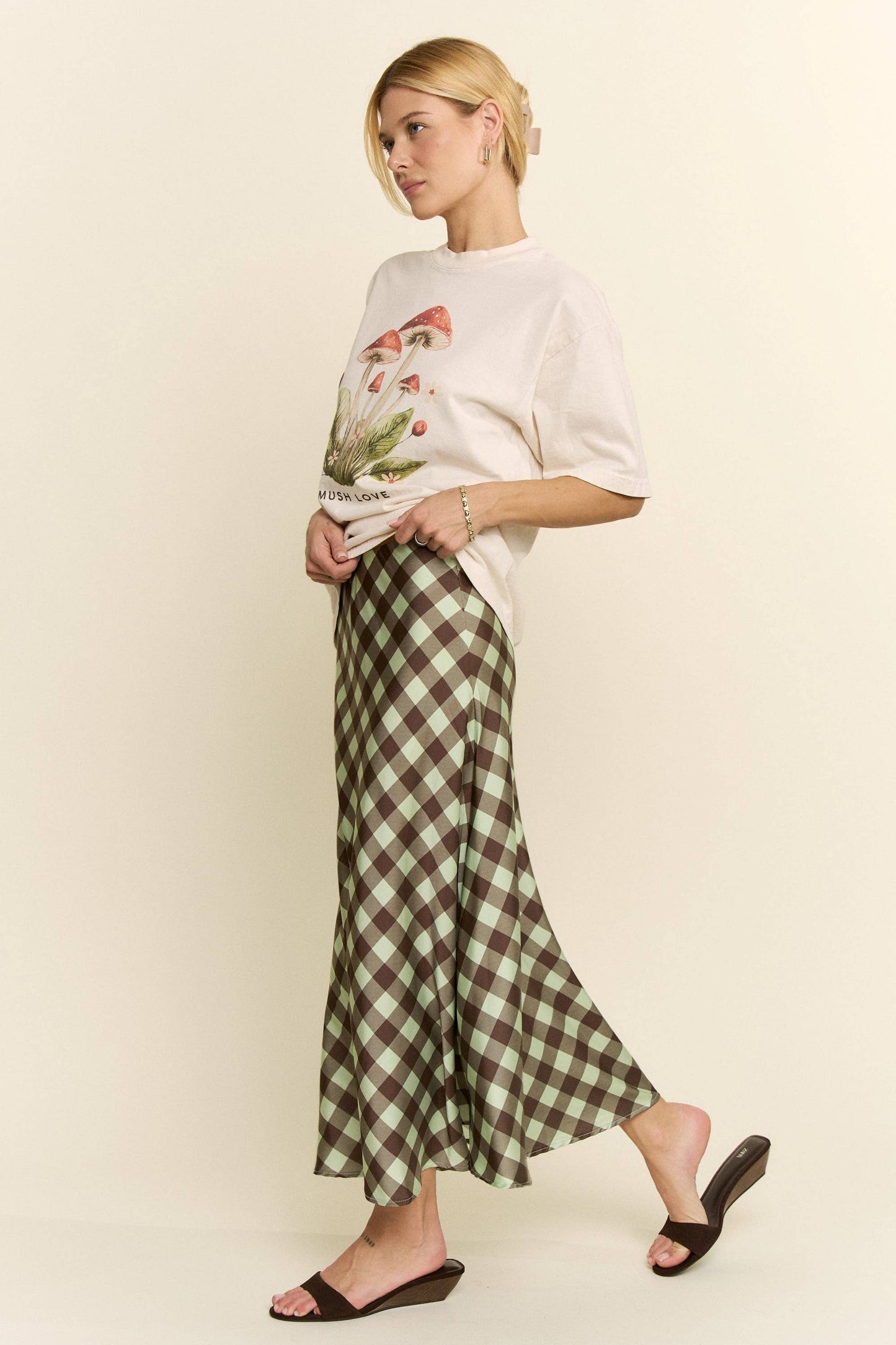 Check Print MIDI Skirt