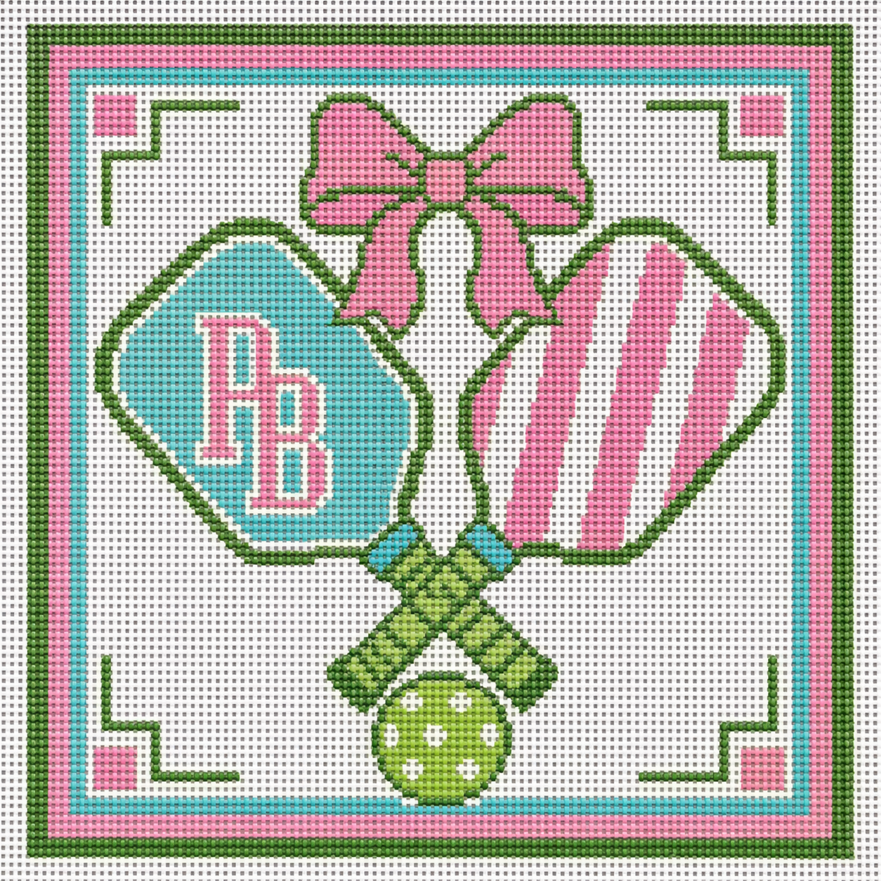 Pickleball Printed Needlepoint Canvas