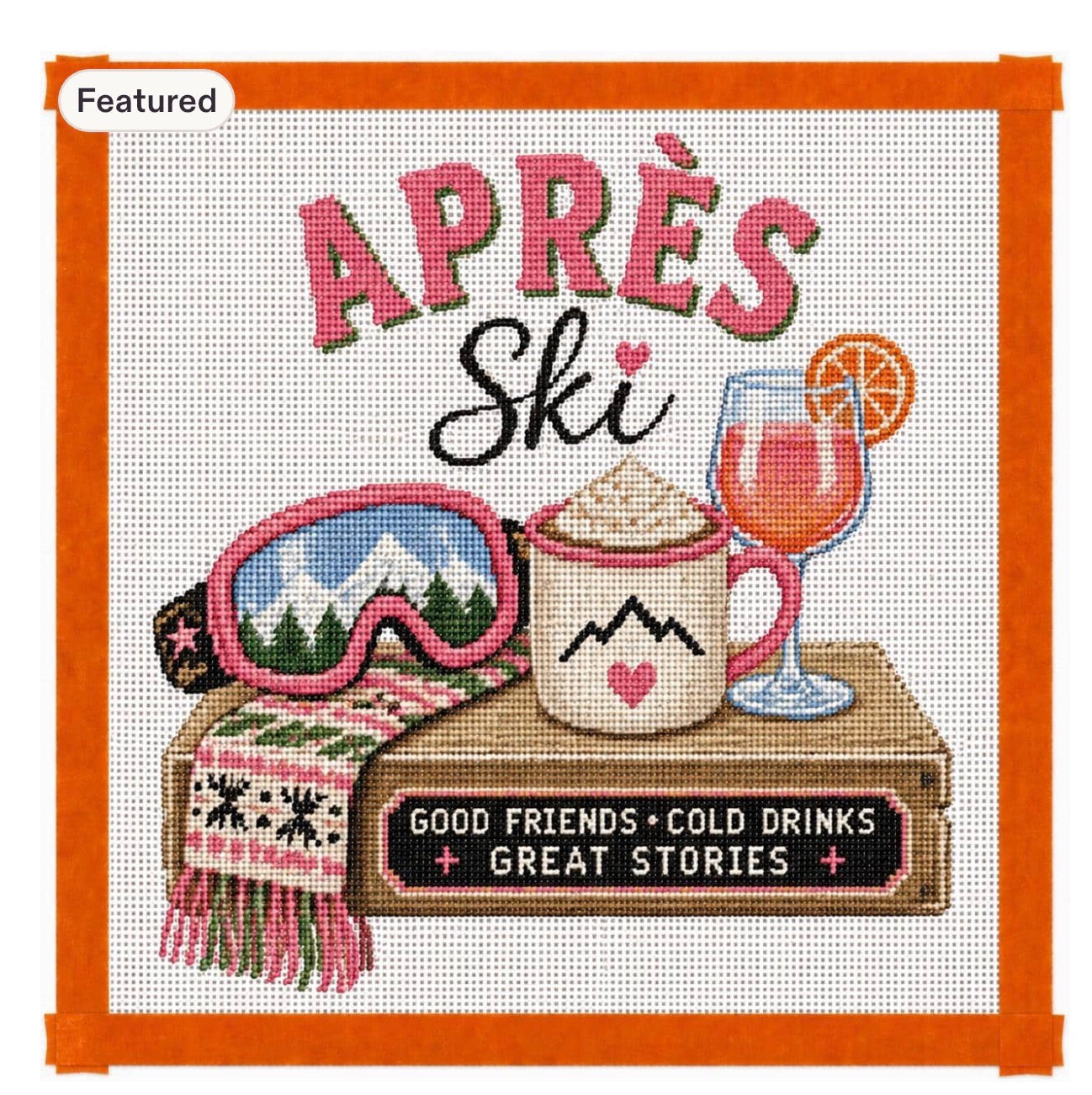 Apres Ski Relax Needlepoint Canvas