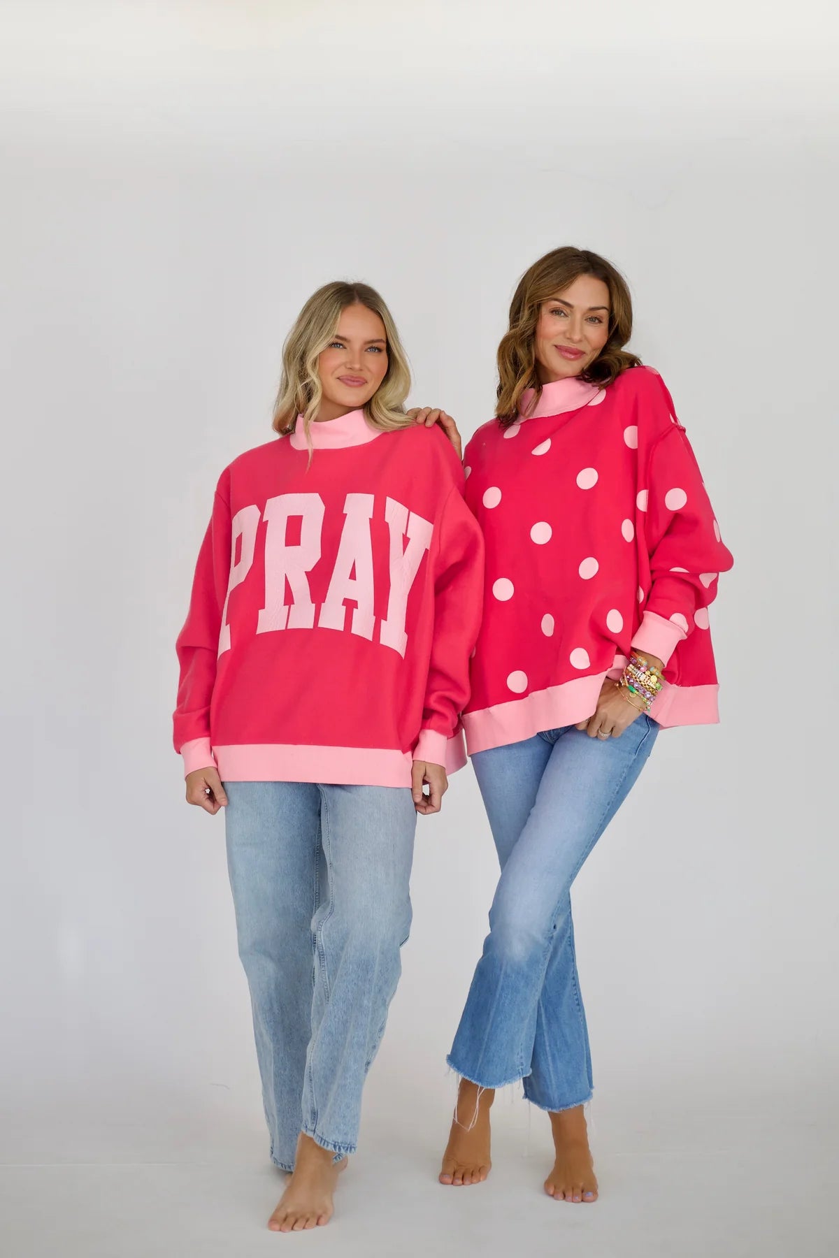 Poppy and Pine Reversible Mock Necks