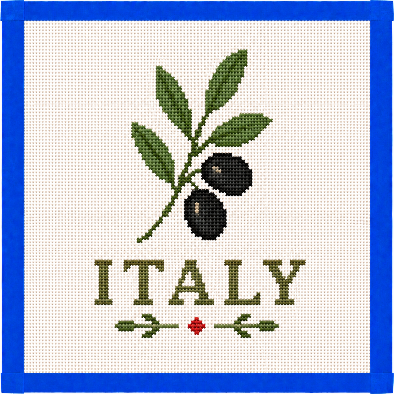 Italy Travel Printed Needlepoint Canvas