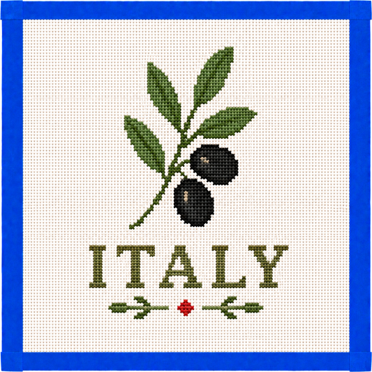 Italy Travel Printed Needlepoint Canvas