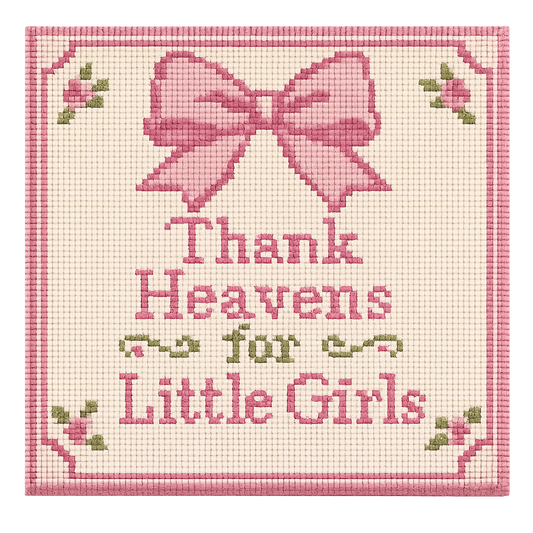 Little Girls Printed Needlepoint Canvas