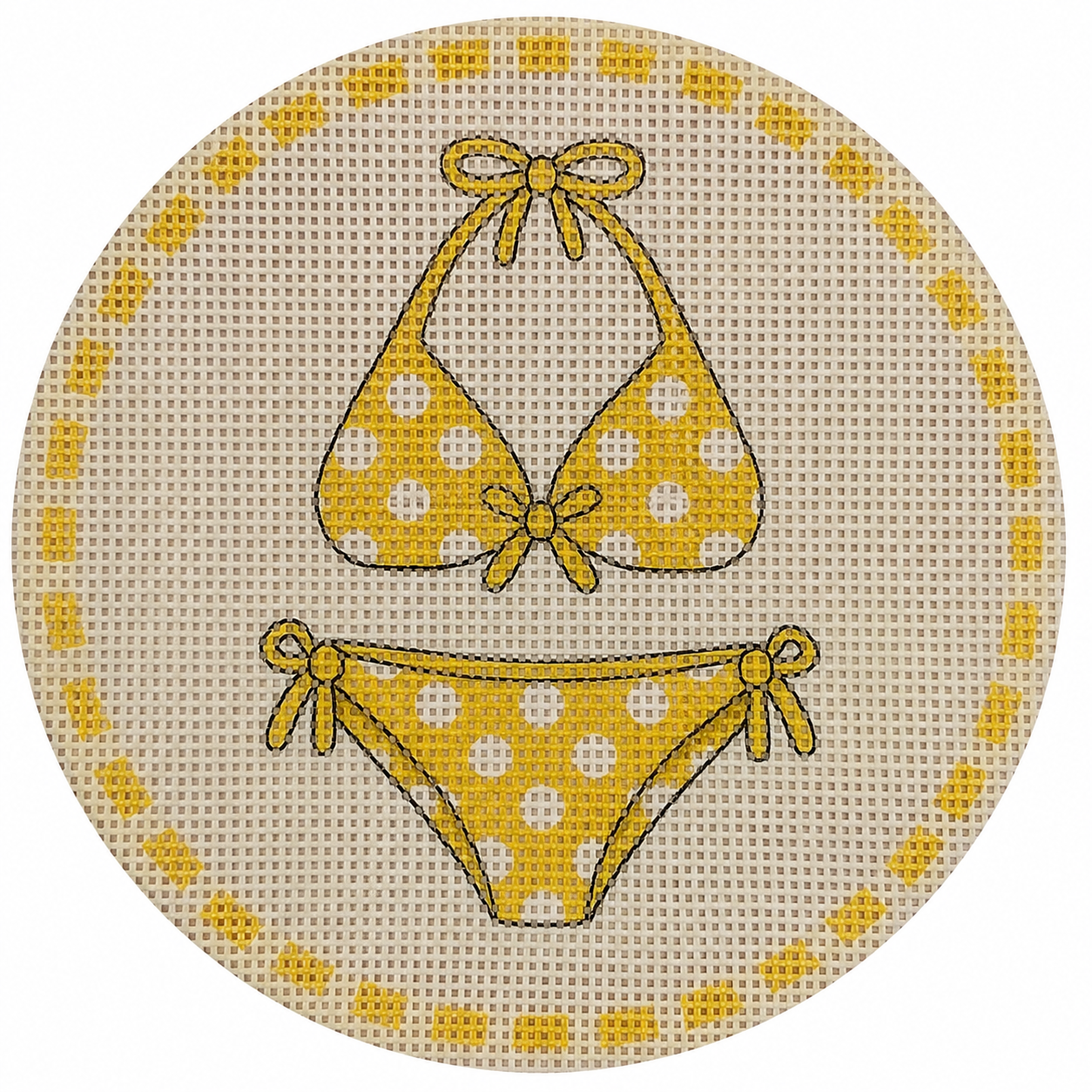 Bikini Bag Charm Printed Needlepoint Canvas