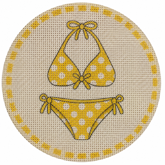 Bikini Bag Charm Printed Needlepoint Canvas