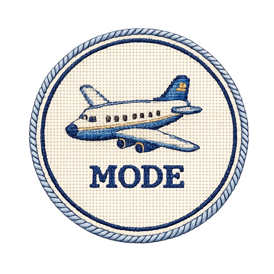 Airplane Mode Bag Charm Needlepoint Canvas