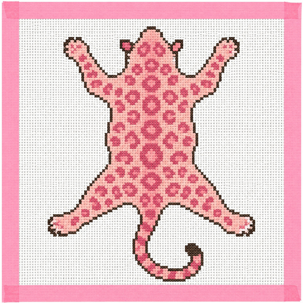 Pink Cheetah Needlepoint Canvas