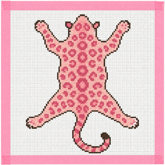Pink Cheetah Needlepoint Canvas