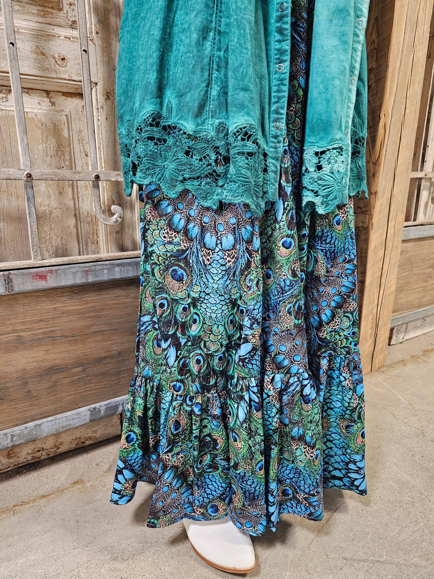 Rare Bird Peacock Feather Pants