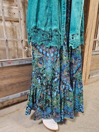 Rare Bird Peacock Feather Pants