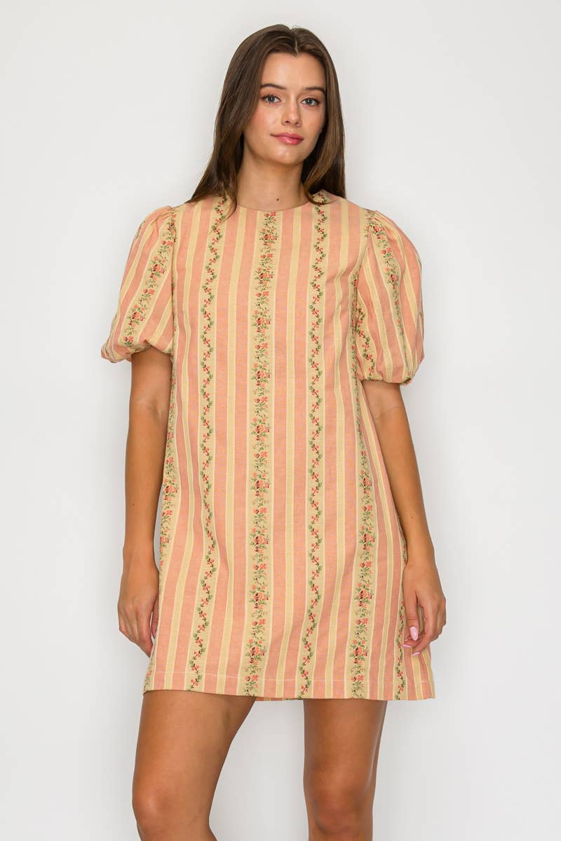 Favorite Vintage Wallpaper Mini Shift Dress