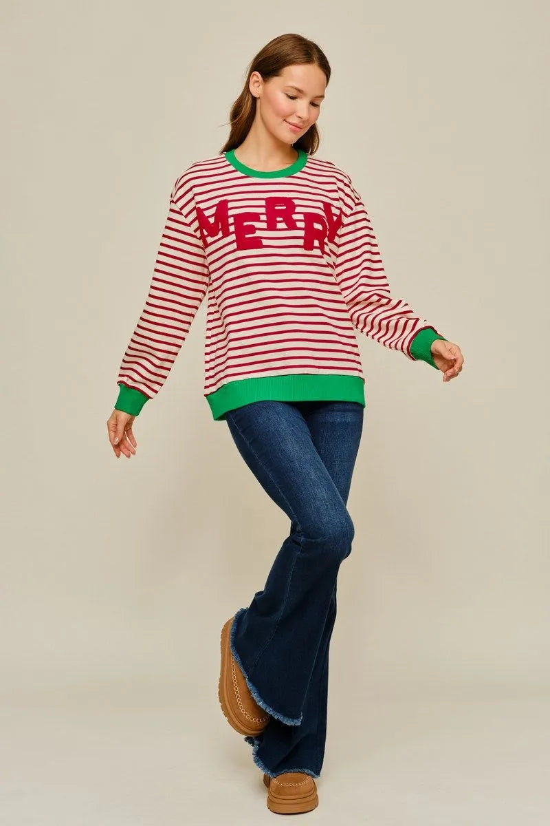 Merry Drop Shoulder Sweatshirt