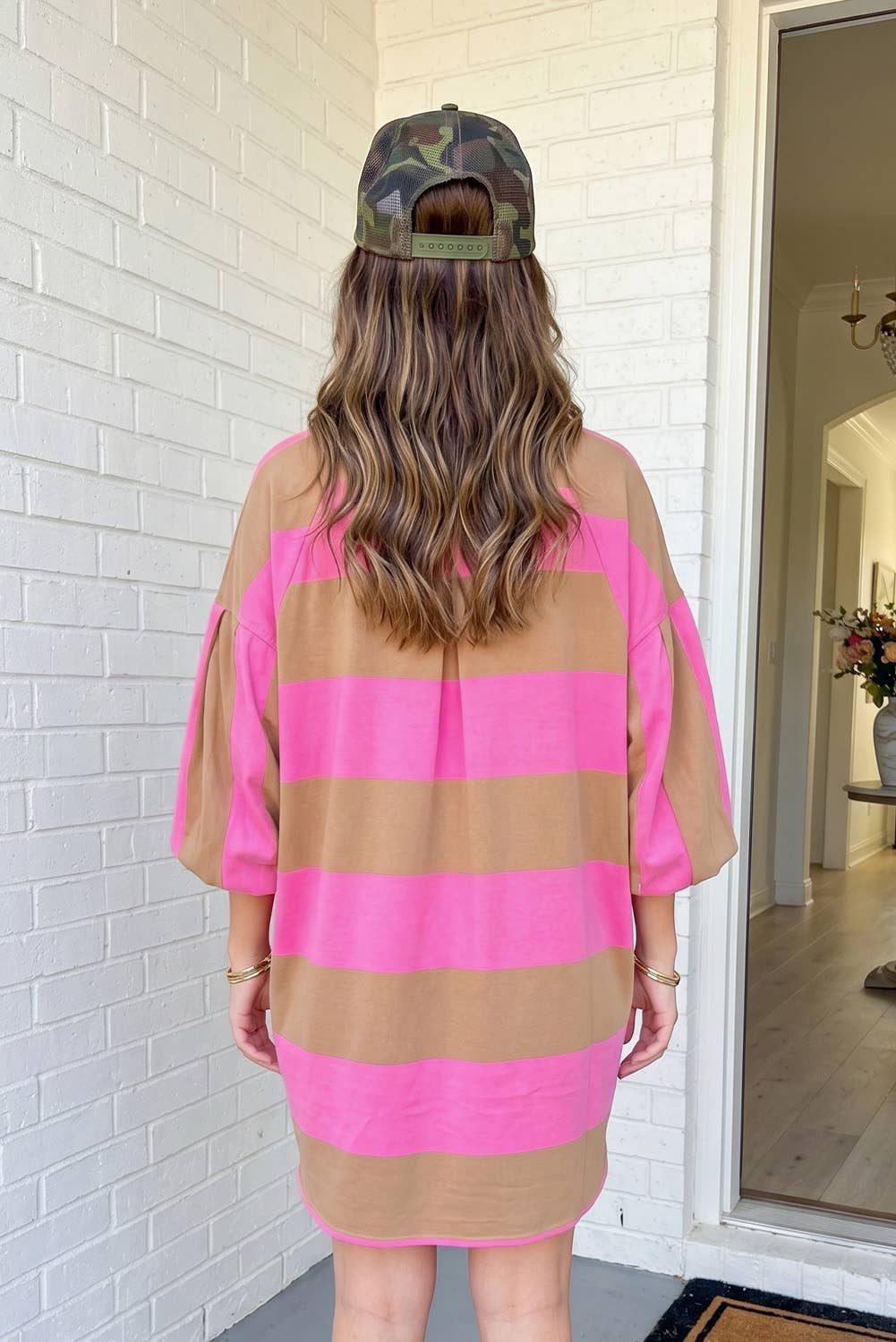 Striped Colorblock Shift Dress