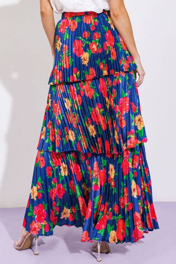 Fields of Floral Tiered Skirt